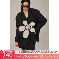 Spring Flower-three-dimensional Flower Loose Suit Jacket High-end Suit