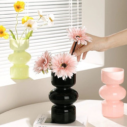 Accessible Luxury glass vase Fancy ins style homestay Minimalist creative living room dining table flower arrangement decorative ornaments