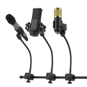 
Microphone universal gooseneck microphone stand clip extended hose live speech karaoke tripod external accessories