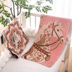 Chinese Style Pure Cotton Gauze Large Towel for Adults, Soft, Absorbent, Lint-Free, All-Cotton Face and Bath Towel