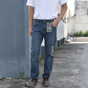 
Spot lee American authentic mvp straight mid-waist fit micro-taper jeans stretch men 201-8225