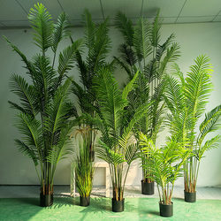 Simulated Areca Palm Tropical Floor-Standing Bonsai Artificial Plant Decoration Nordic Fake Green Plant Potted Plant Living Room Green Plant Display