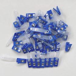 Plastic Snap Clip Blue Id Card Holder Badge Holder Work Id Exhibition Badge Access Card Holder 50 Pieces 18 Yuan 