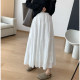 Fine rice customization Korean pleated chiffon skirt versatile solid color cake skirt elastic waist droop A-line long skirt new