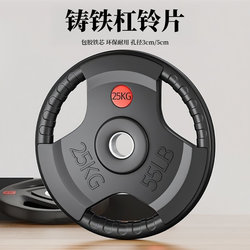 Cast Iron Barbell Plates, Three-Hole Dumbbell Plates, Metal-Coated Iron, Hand-Held Iron-Coated Olympic Bar, Small Hole, Large Hole, Fitness, Home Use, Non-Slip
