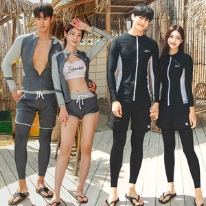 
Sun protection wetsuit couple swimsuit long-sleeved trousers surfing snorkeling swimsuit female quick-drying male jellyfish suit female