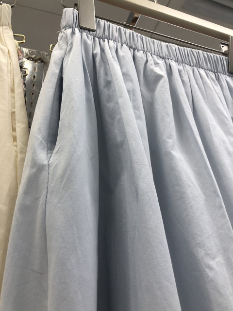 Solid color Korean lace skirt for women in spring and summer new high-waisted A-line skirt mid-length pocket temperament umbrella skirt
