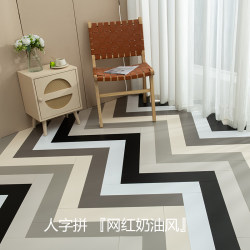 Herringbone Pattern Artistic Parquet Reinforced Composite Cream-Style Flooring in Natural Wood Color for Home Use, Wear-Resistant, Environmentally Friendly, Direct Sales from the Manufacturer