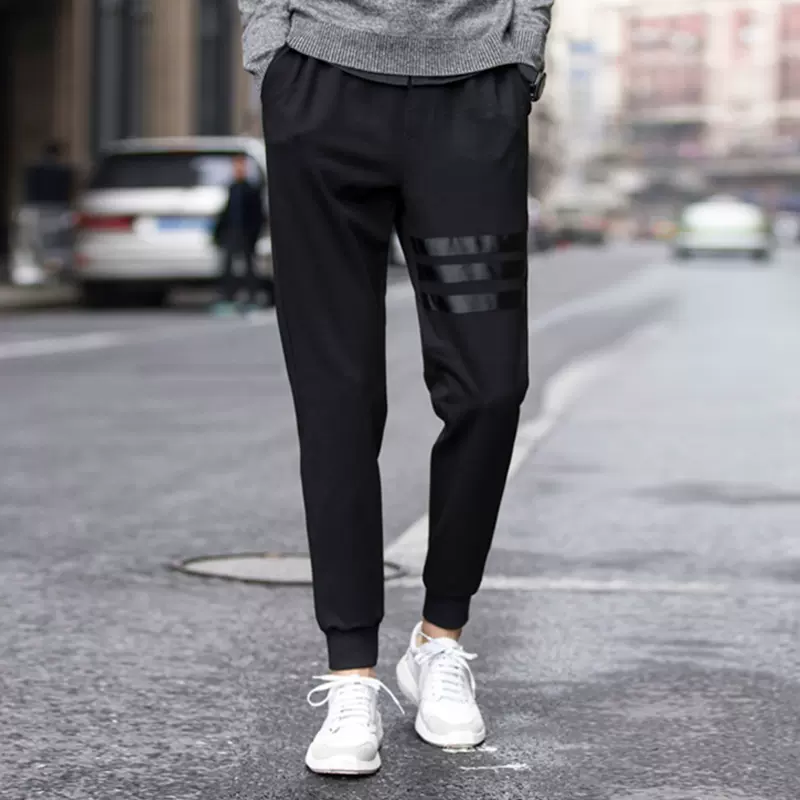 裤子Mens Joggers Sweatpants for Men 100% Cotton Jogger Pants-Taobao