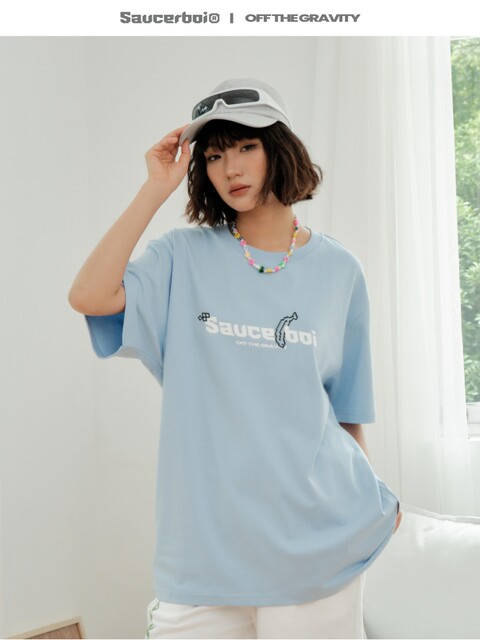 Saucerboi 23SS Guo Chao INS Pixel Banana Make Print T -shirt New Cotton Short Sleeve