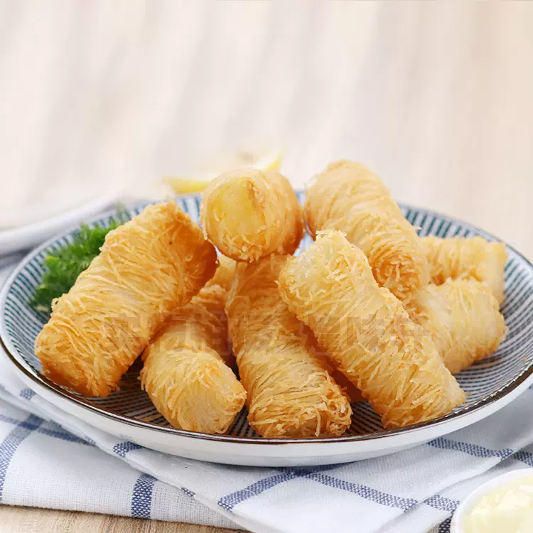 阿诺金丝榴莲酥油炸榴莲酥冷冻半成品西餐奶茶10个250g*12包