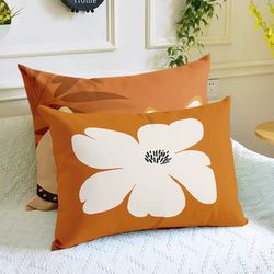 Nordic Light Luxury Line Pillow, Simple Orange Living Room Sofa Cushion, Office Nap Pillow, Headboard Pillow