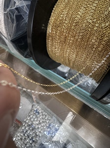 
S925 sterling silver semi-finished chain O-shaped necklace 1.2mm thick silver jewelry DIY accessories ultra-fine calendered cross tassel chain