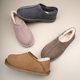 Wool bag heel slippers for men and women in winter home shallow mouth simple fur integrated thickened warm real wool cotton slippers