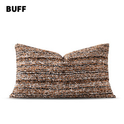 Simple Style Blended Fabric Cushion, Large Throw Pillow for Living Room Sofa, Bedroom Headboard Backrest, Rectangular Lumbar Pillow