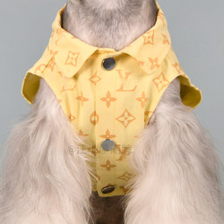 Dog Clothes Trendy Pet Denim Shirt for Large Dogs Like Golden Retriever, Samoyed, Schnauzer, Teddy, Bichon, Corgi, Spring and Autumn Thin Style