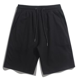
Summer sports shorts men's trendy brand loose casual pants pure cotton straight black couple's five-point pants men's clothing