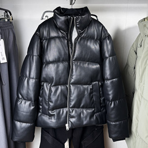 
Cabinet 799! Autumn and winter new product ZA men's imitation leather cotton clothing stand-up collar leather jacket coat bread suit 8281313