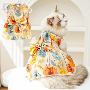 
3D three-dimensional rose pet dog cat clothing supplies cross-border high-end summer Teddy Bichon Ragdoll Cat.5