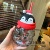 650ml penguin shaped glass straw cup 