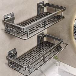 Bathroom Storage Rack, Wall-Mounted, No-Drill, for Toilet, Shower, Washroom, Sink, Wall Storage Shelf