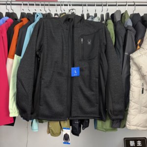 
Domestic spot spider men's spring and autumn embroidered label plus velvet warm outdoor sports and leisure stand-up collar knitted jacket jacket
