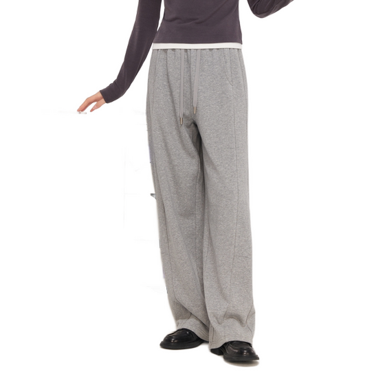 
Zihan wide-leg floor trousers for women in autumn new style relaxed commuting casual sports style loose slim trousers