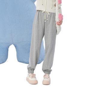 
Zihan high-waist lace-up ties for women's autumn new commuter versatile loose slim straight casual pants