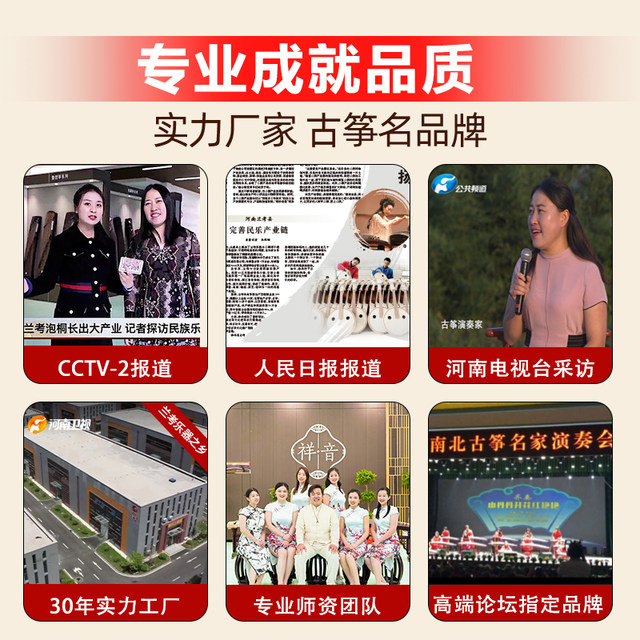 Top Ten Guzheng Brands Xiangyin Official Flagship Store Adults and Children Beginners