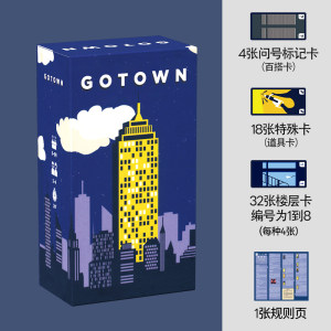 
Skyscraper 2-4 people GOTOWN board game card Chinese and English version happy tearing couple parent-child party game