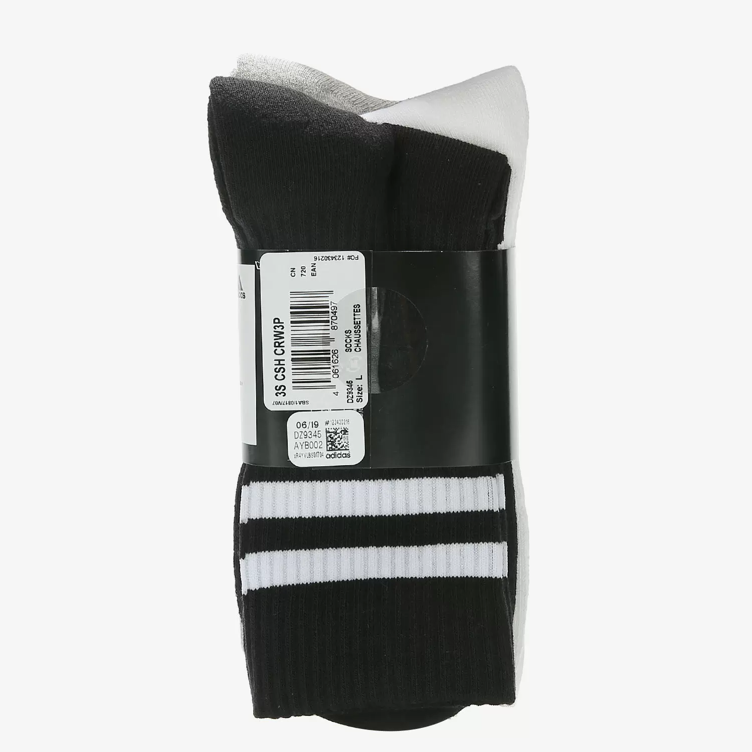 adidas/阿迪达斯正品 秋季男女袜新款透气三双装袜子 dz9345