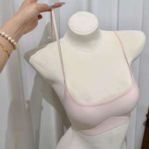 
chao invisible! Very thin shoulder straps! Thin low-neck bra for women with square collar one-piece seamless invisible bra tube top