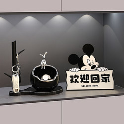 Entryway Key Storage, Foyer Decoration, Door Welcome Home Sign, Shoe Cabinet, Storage Rack, Living Room Light Luxury High-End Decorations