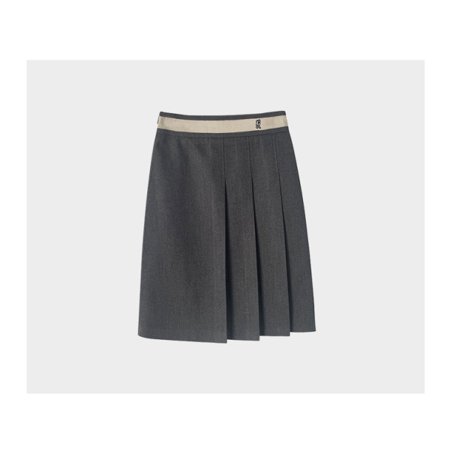 Irregular pleated skirt 2025 autumn and winter new versatile light luxury mid-length skirt casual temperament skirt
