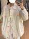 Dreaming Specialty Life Original American pink small floral denim jacket for women 2025 new autumn and winter loose design