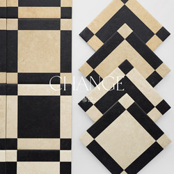 Medieval Style Imitation Lime Stone Mosaic Plaid Tiles Coffee Shop Hotel Bathroom Clothing Chain Shop Tiles