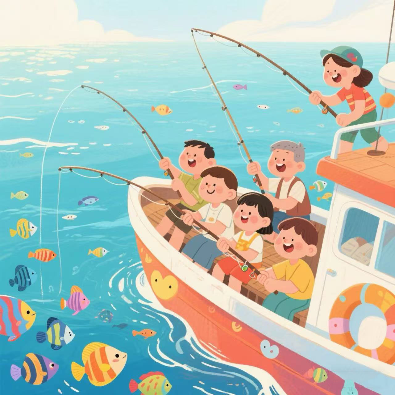 青岛海钓 包游艇 船钓鱼 奥帆中心帆船 出海 海上烧烤自助 一日游