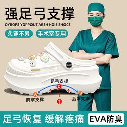 Operating Room Thick-Soled Clogs for Women, Eva Non-Slip and Odor-Resistant, 2025 New Model, Medical-Specific Closed-Toe Sandals for Women, Suitable for Outdoor Wear