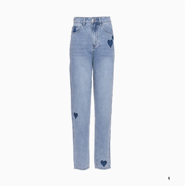 
jessyline 2023 Xia Jessylai embroidered loose straight casual jeans for women 320210831-699
