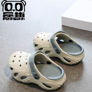 
Children's hole shoes boy slippers summer new style bag head soft sole non-slip boy sandals for parents and children wearing outside