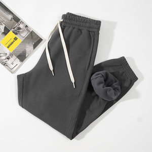 
Men's polar fleece 400g heavyweight sweatpants 2025 autumn and winter new loose fleece sweatpants men's and women's long pants