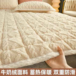 Class a Milk Velvet Mattress for Student Dormitories, Single and Double Mattresses, Thickened for Winter, Machine Washable, Taffeta Velvet Bed Mat