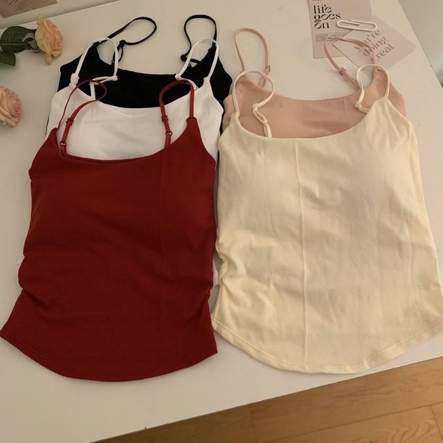 New pure desire and spicy design sensor folds suspender vest female chest cushion inside and outside, wearing a beautiful back in the back, summer