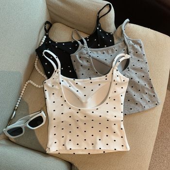 Coconut Silky Rice Rabbit New Polka Dot Backless Strap
