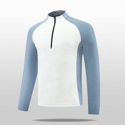 Custom Logo Outdoor Sports Casual T-Shirt Cycling Wear Half-Zip Long-Sleeve Sweatshirt Elastic Quick-Dry Fitness Training Wear
