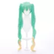 [Sầu riêng] Kỷ niệm 15 năm Dâu Hatsune Miku COS Tóc giả mái vòm Da đầu gradient Hoạt hình đuôi ngựa đôi cực dài 