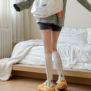 
Sports socks women's fitness compression socks yoga thin legs professional running skipping long calf socks