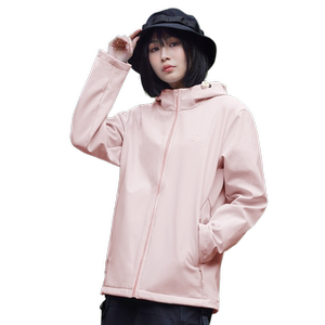 Camel sports jacket Men and women's hooded spring and autumn new plus velvet can choose single -layer soft shell jacket thin jacket
