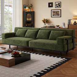 Sofa Removable and Washable Fabric Sofa New Modern Simple Small Apartment Living Room Straight Row Chenille Square Island Sofa