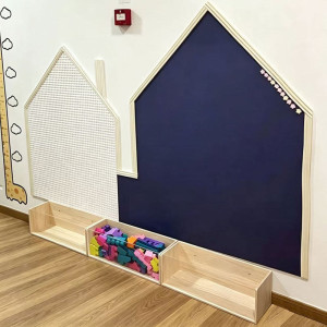 
Building block wall blackboard wall two-in-one magnetic graffiti blackboard wall sticker home creative baby magnetic drawing board